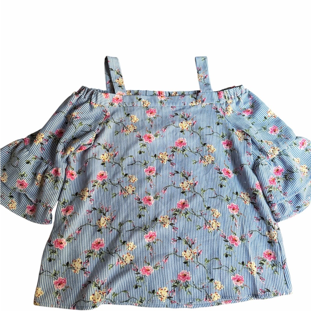 Girls Floral Off-Shoulder Top